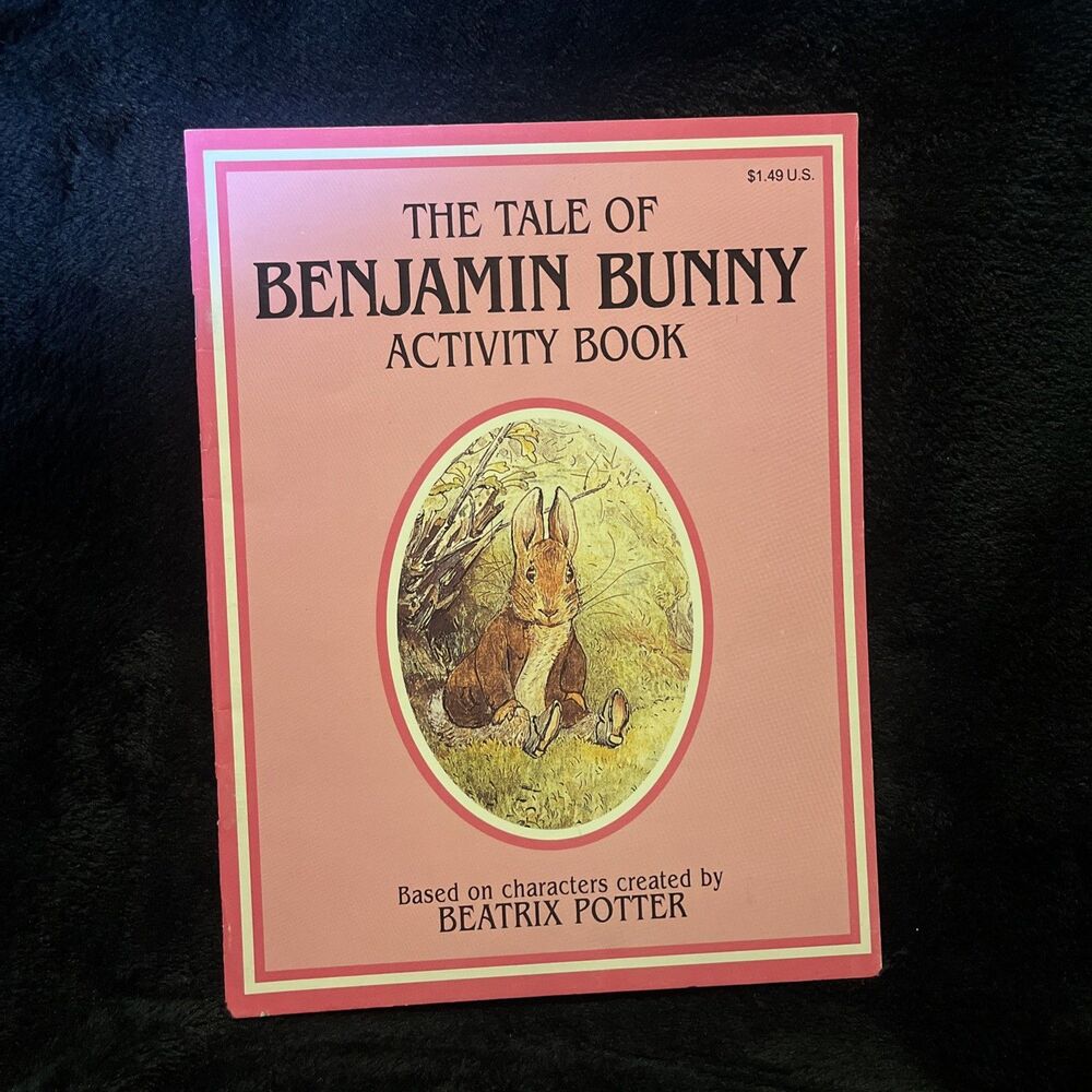 The Tale of Benjamin Bunny Activity Book Beatrix Potter Unused Landoll's 1993